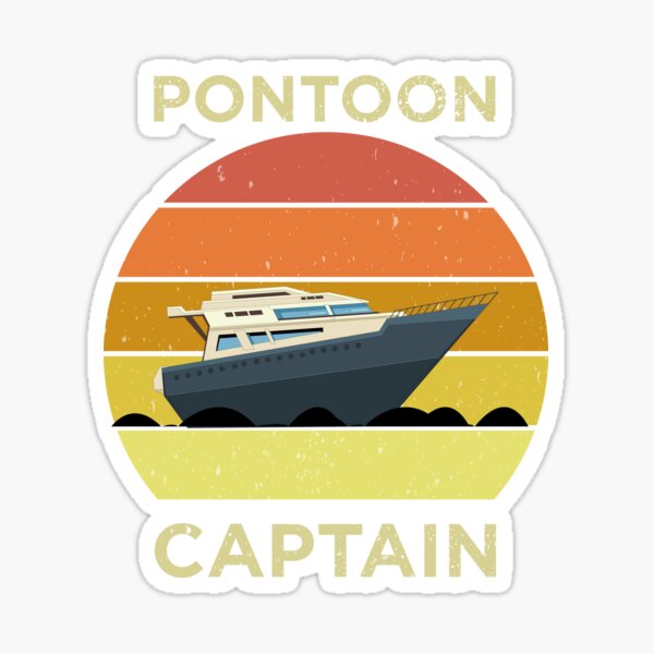  Funny Boating Captoon Pontoon Tritoon Captain Pontoon