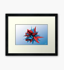 Shard Series 1 - Blue/Red Framed Print