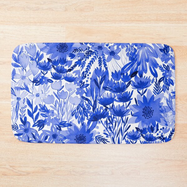 Item preview, Floral in blues designed and sold by Maleclaria.