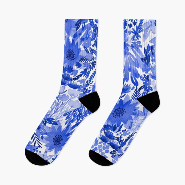 Item preview, Floral in blues designed and sold by Maleclaria.