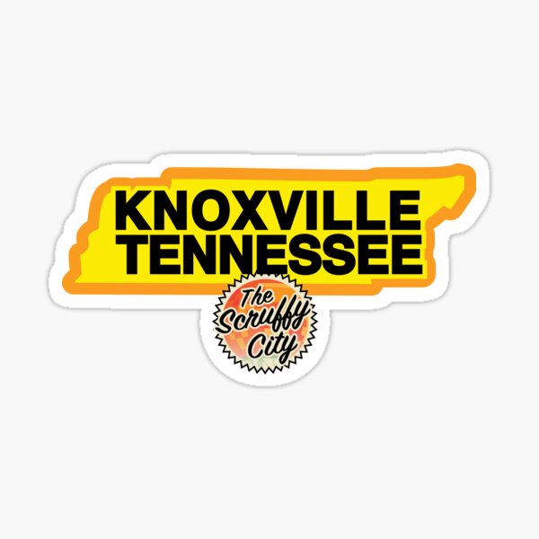 Three Rivers Scruffy City, Knoxville Tennessee! Sticker