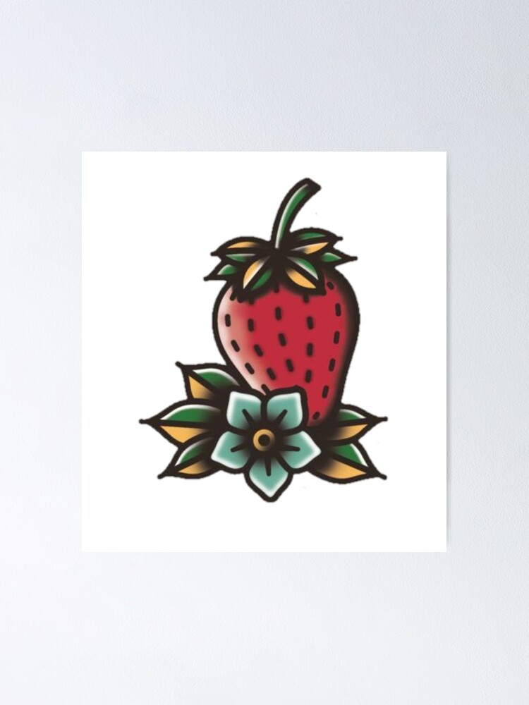 Strawberry Tattoo Design - Temu