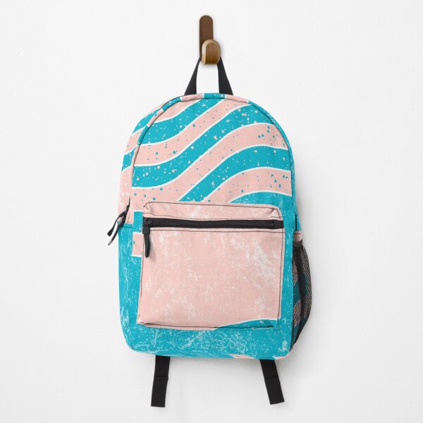 Item preview, Pink and Teal Pastel Abstract Waves designed and sold by Fangpunk.