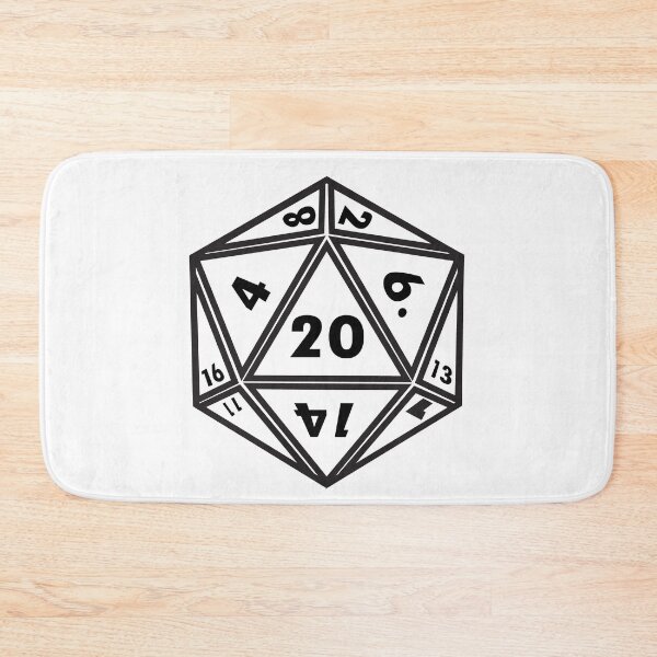 Item preview, D20 Gaming Dice, Transparent, black outline designed and sold by TeesMi.