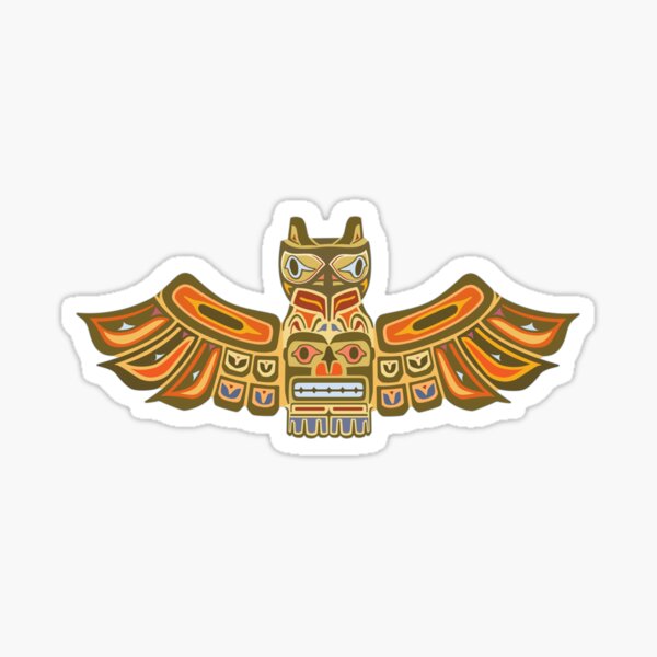 Inuit Flying Eagle Totem Sticker