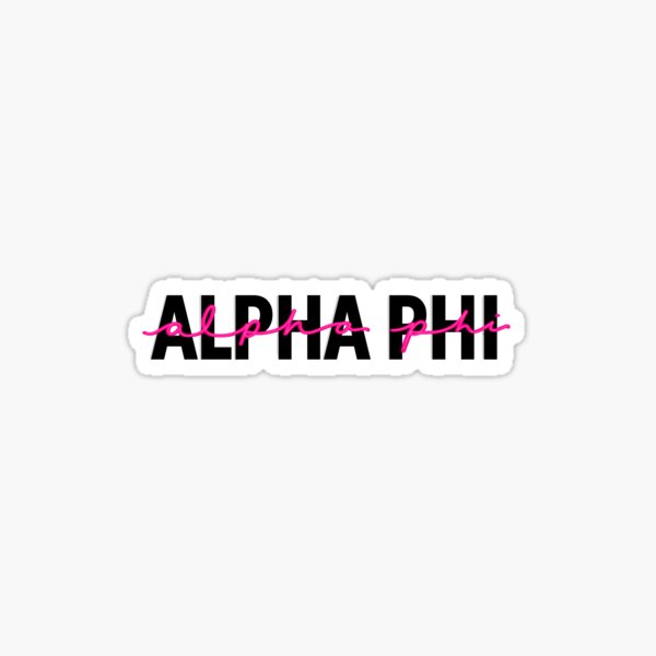 Alpha Phi sticker - pink neon Sticker