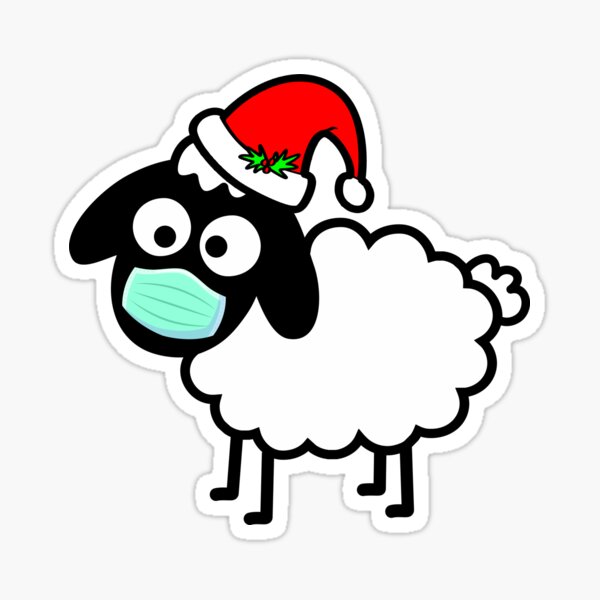Item preview, We the Sheeple - Com’on follow me - just not too close - cute & funny Christmas 2020 sheep mask - Baa Covid designed and sold by originalsusie.