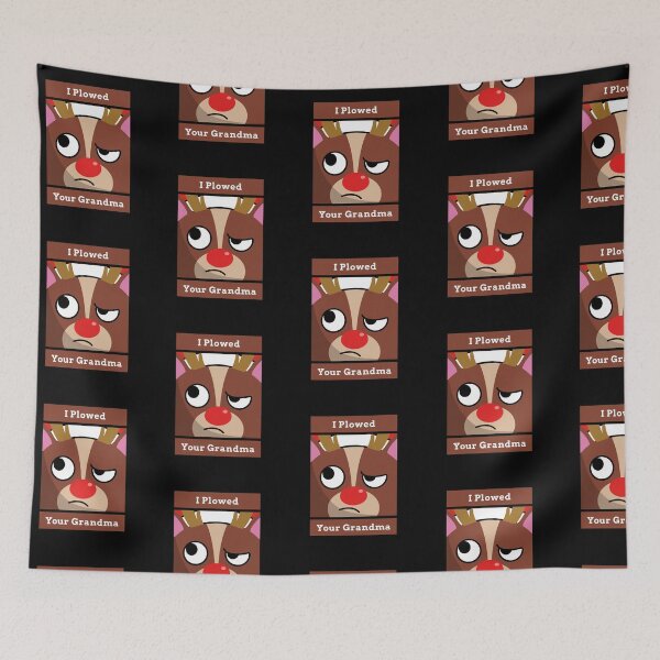 Item preview, Funny Ugly Christmas Sweaters With Cute Reindeer I Plowed Your Grandma designed and sold by dogisbored.