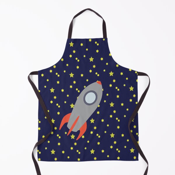 Item preview, Retro Rocket Ship in a Starry Sky designed and sold by Hedgie Designs.