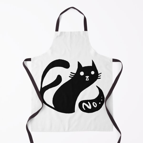 Item preview, Spooky black cat two tails saying no black and white designed and sold by mooniya-stories.