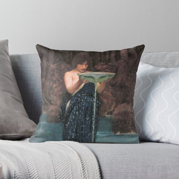 Circe Invidiosa by John William Waterhouse Throw Pillow
