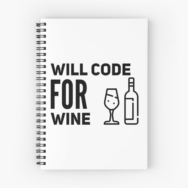 Item preview, Will Code For Wine (black) designed and sold by Stornu2Ruedas.