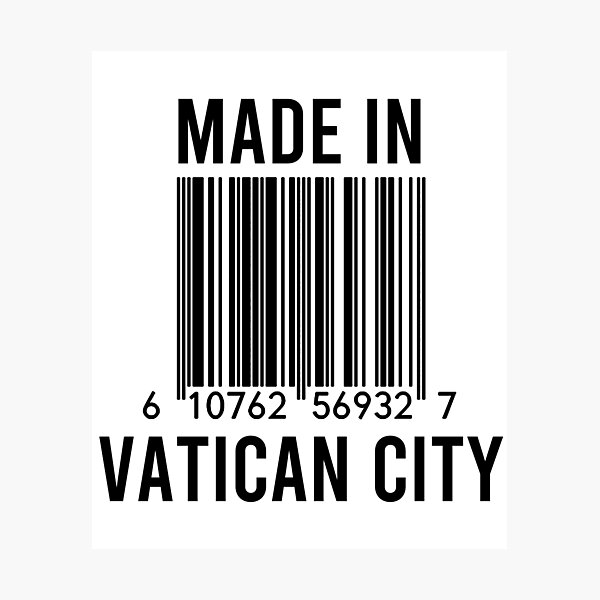 Item preview, Made In Vatican City designed and sold by RandomStuffShop.