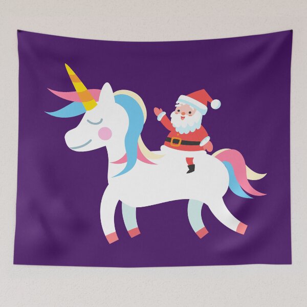 Item preview, Christmas Santa Riding Unicorn  designed and sold by akcent2015.