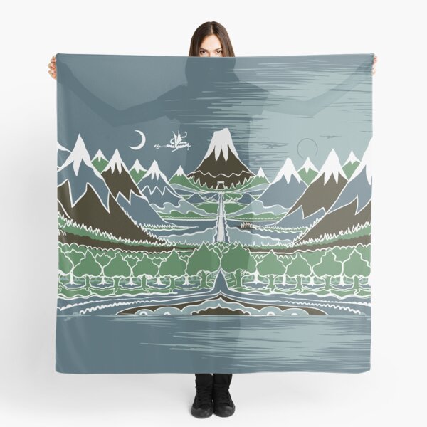 Aperçu de l'œuvre Chemin de montagne en forêt dans le style de J.R.R.Tolkien créée et vendue par Designwebjae.