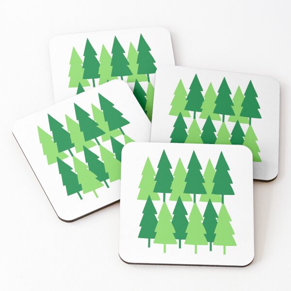 Item preview, Christmas Tree pattern in alternating greens designed and sold by Rabbitti.