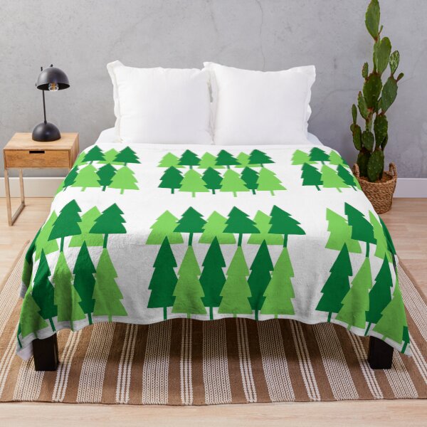 Item preview, Christmas Tree pattern in alternating greens designed and sold by Rabbitti.