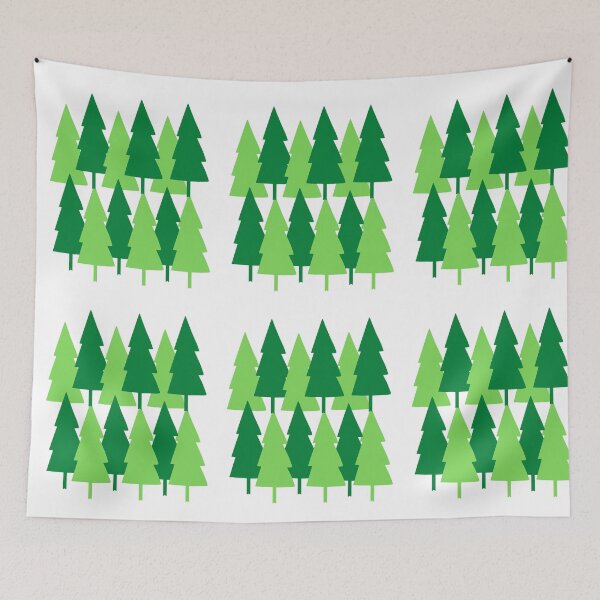 Item preview, Christmas Tree pattern in alternating greens designed and sold by Rabbitti.