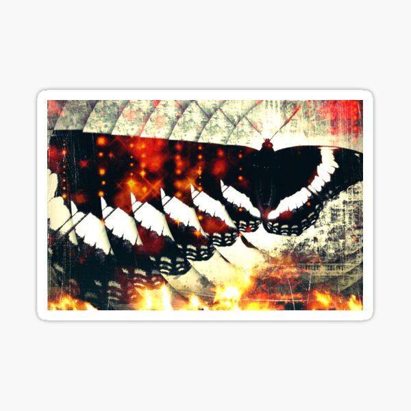 Wilted Flower Butterfly Sticker