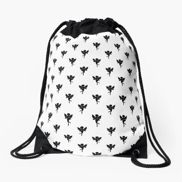 fairy silhouette design best for,leggings,chiffon tops,bag,pillow case,travel mug,mug,apron,backpack,socks,pillow Drawstring Bag