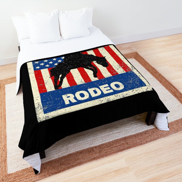  Rustic American Flag Comforter Cover King Size Red