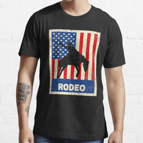"Rodeo Vintage American Flag" Tshirt for Sale by troy1969 Redbubble
