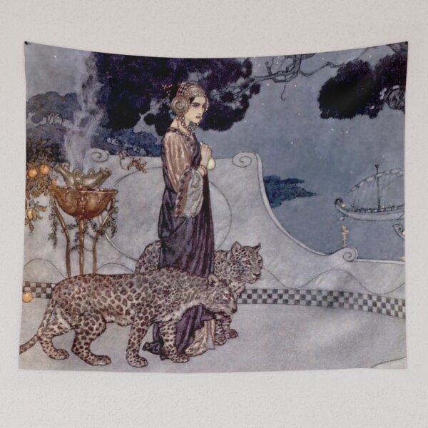 Item preview, “Circe With Leopards” by Edmund Dulac designed and sold by PatricianneK.