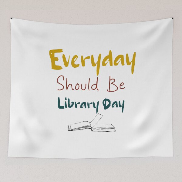 Item preview, Everyday Should Be Library Day  Vintage   ,  Best Gift For Books Lover designed and sold by Soukainadesign.