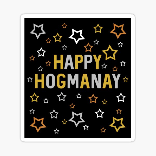Item preview, HAPPY HOGMANAY METALLIC TONE CELEBRATION DESIGN designed and sold by MacPean.