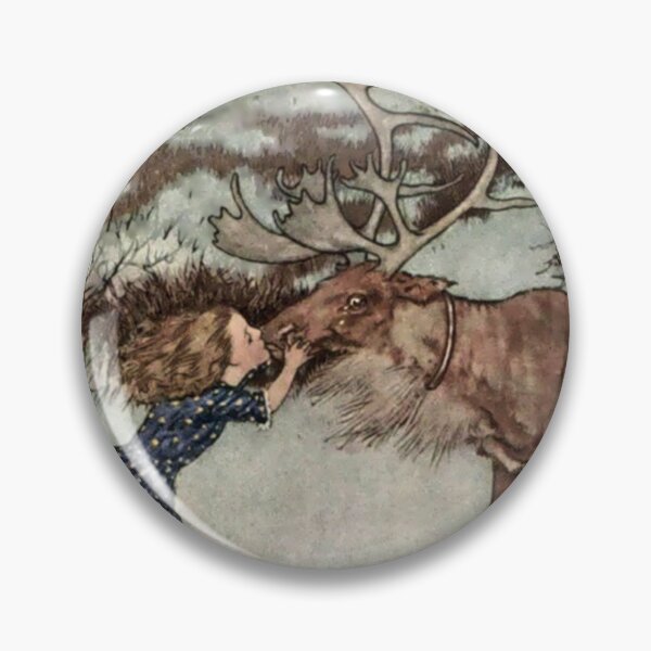 Item preview, “Gerda Kisses The Reindeer” by Edmund Dulac designed and sold by PatricianneK.