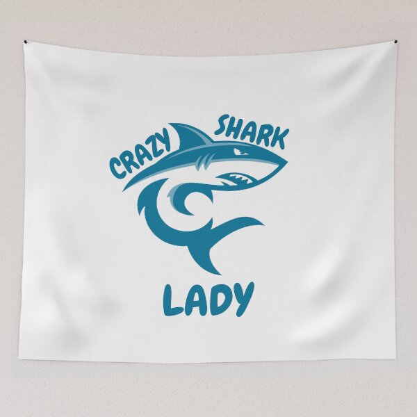 Item preview, Crazy Shark Lady designed and sold by IZ-STAR.