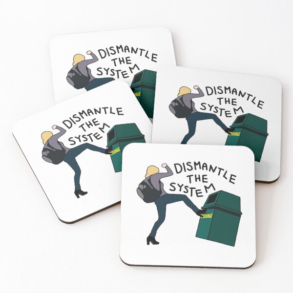 Item preview, Britta Kicking a Greendale Trash Can designed and sold by PaulinaS.
