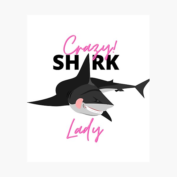 Item preview,  Crazy Shark Lady designed and sold by IZ-STAR.