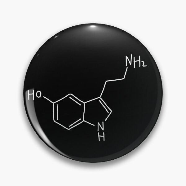 Item preview, White Serotonin Molecule Hand Drawn designed and sold by illhustration.