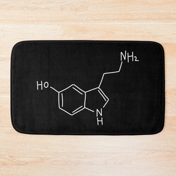 Item preview, White Serotonin Molecule Hand Drawn designed and sold by illhustration.