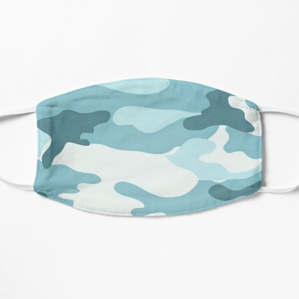 Blue Cyan Camo Mask