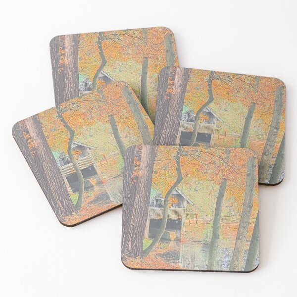 Item preview, Winkworth Arboretum Boathouse In Autumn designed and sold by NatureGo.