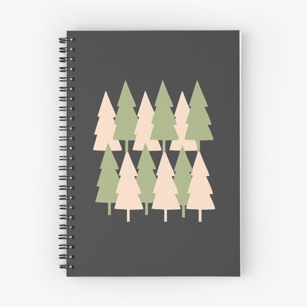 Item preview, Christmas Tree pattern in alternating pale pink and light olive gren designed and sold by Rabbitti.