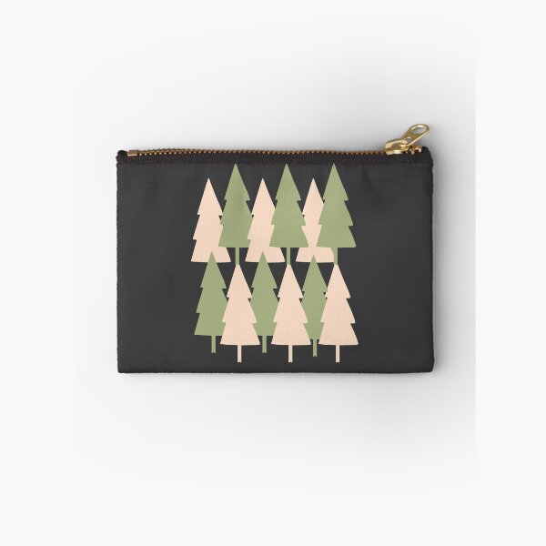 Item preview, Christmas Tree pattern in alternating pale pink and light olive gren designed and sold by Rabbitti.