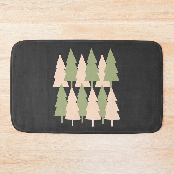 Item preview, Christmas Tree pattern in alternating pale pink and light olive gren designed and sold by Rabbitti.
