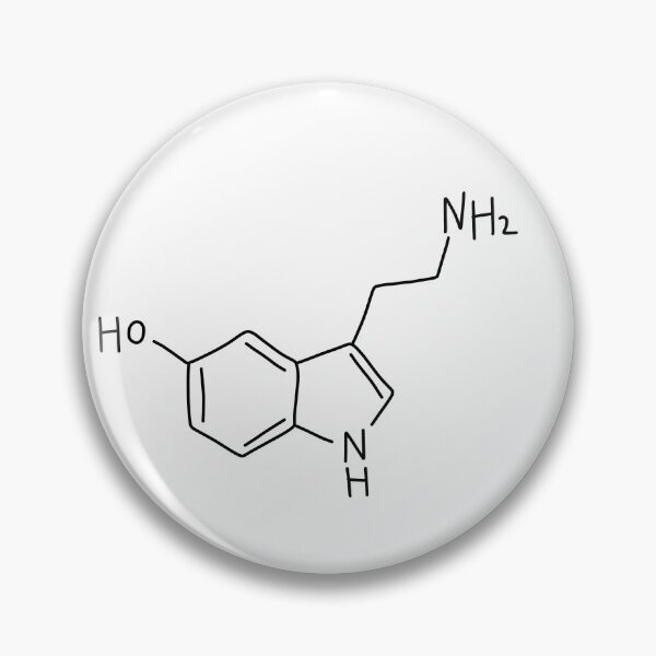 Item preview, Black Serotonin Molecule Hand Drawn designed and sold by illhustration.
