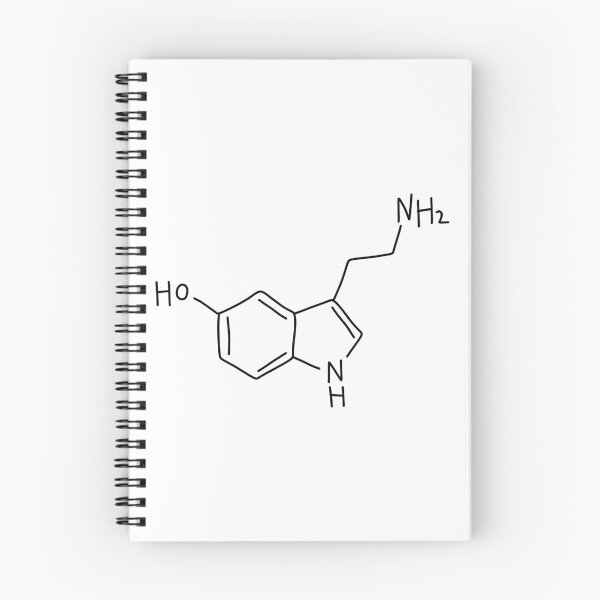 Item preview, Black Serotonin Molecule Hand Drawn designed and sold by illhustration.
