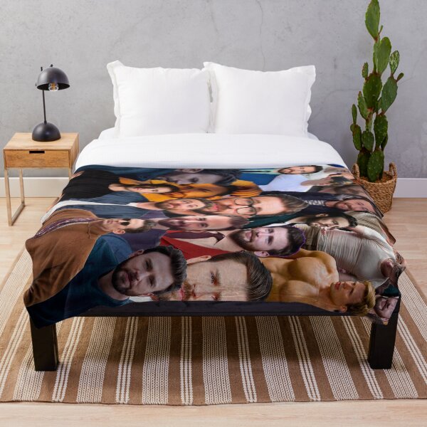 Chris Evans Photo Collage Throw Blanket