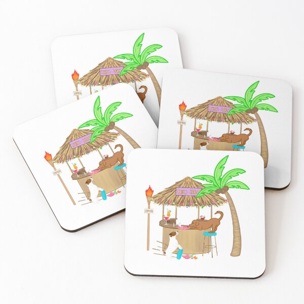 Item preview, The Tiki Hut is Open for Puppies at the Tropical Bar designed and sold by Five O'clock Shirts.
