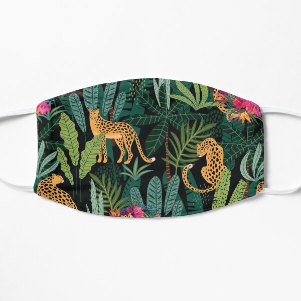 Tropical Cheetah Print Flat Mask