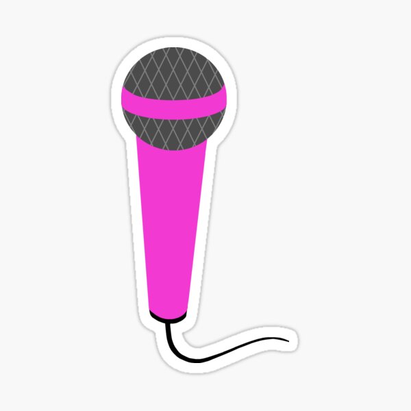 “Pink Microphone” Sticker by BeachBumFamily | Redbubble
