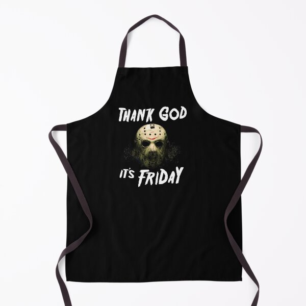 Item preview, Thank God it's Friday - Jason Mask - white text designed and sold by FilmFit.