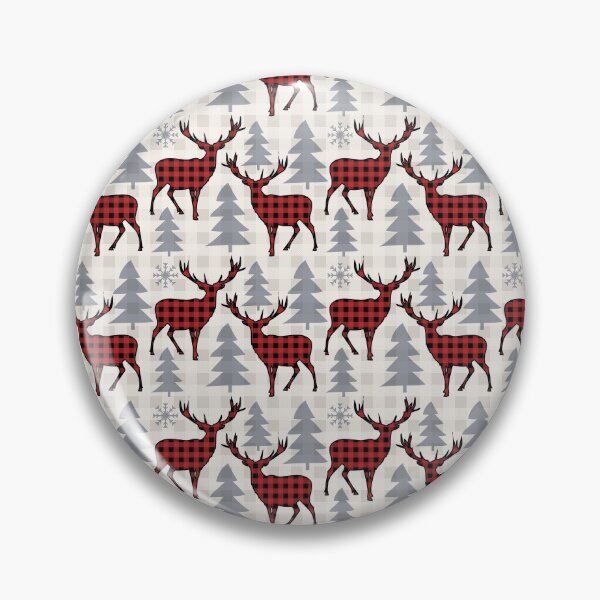 Item preview, Rustic Plaid Christmas Deer and Tree designed and sold by famenxt.