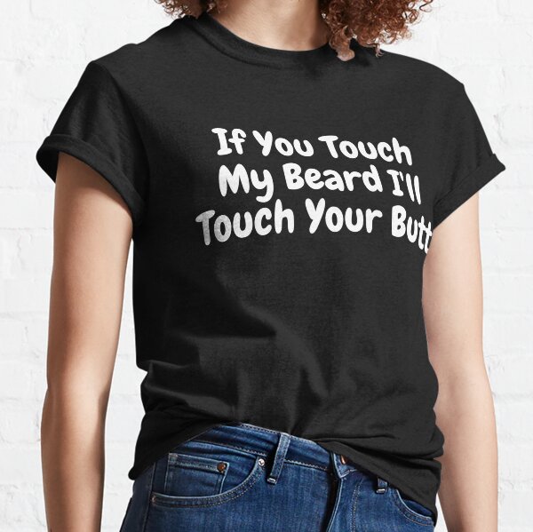 Warning Touch My Beard Touch Your Boobs Black T-Shirt - Norse Spirit