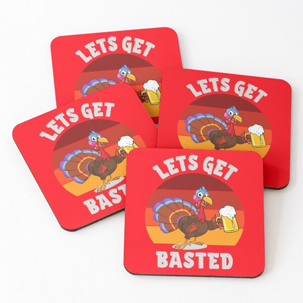 Item preview, Lets get basted, funny turkey, thanksgiving  designed and sold by MERCH HQ.